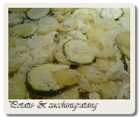 Potatis- & zucchinigratäng