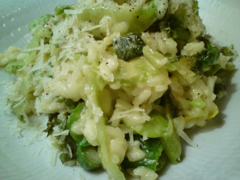 grönskande risotto