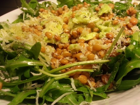 Ruccola & linssallad med parmesan