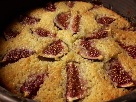 Ricottakaka med färska fikon